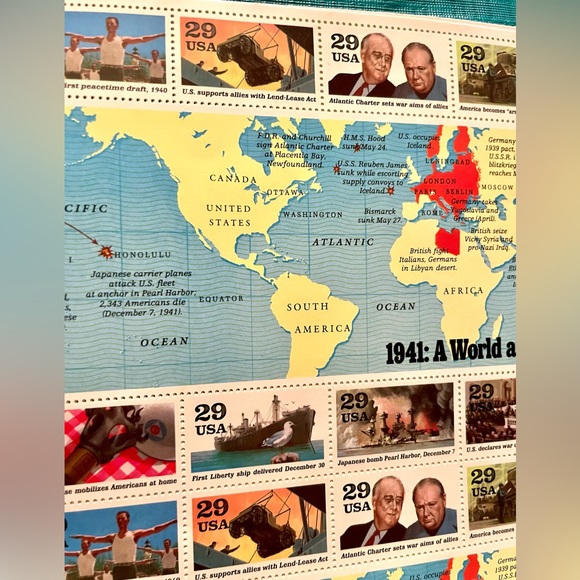 Sheet of USPS 1941 War of the Worlds Stamps - Picture 7 of 11